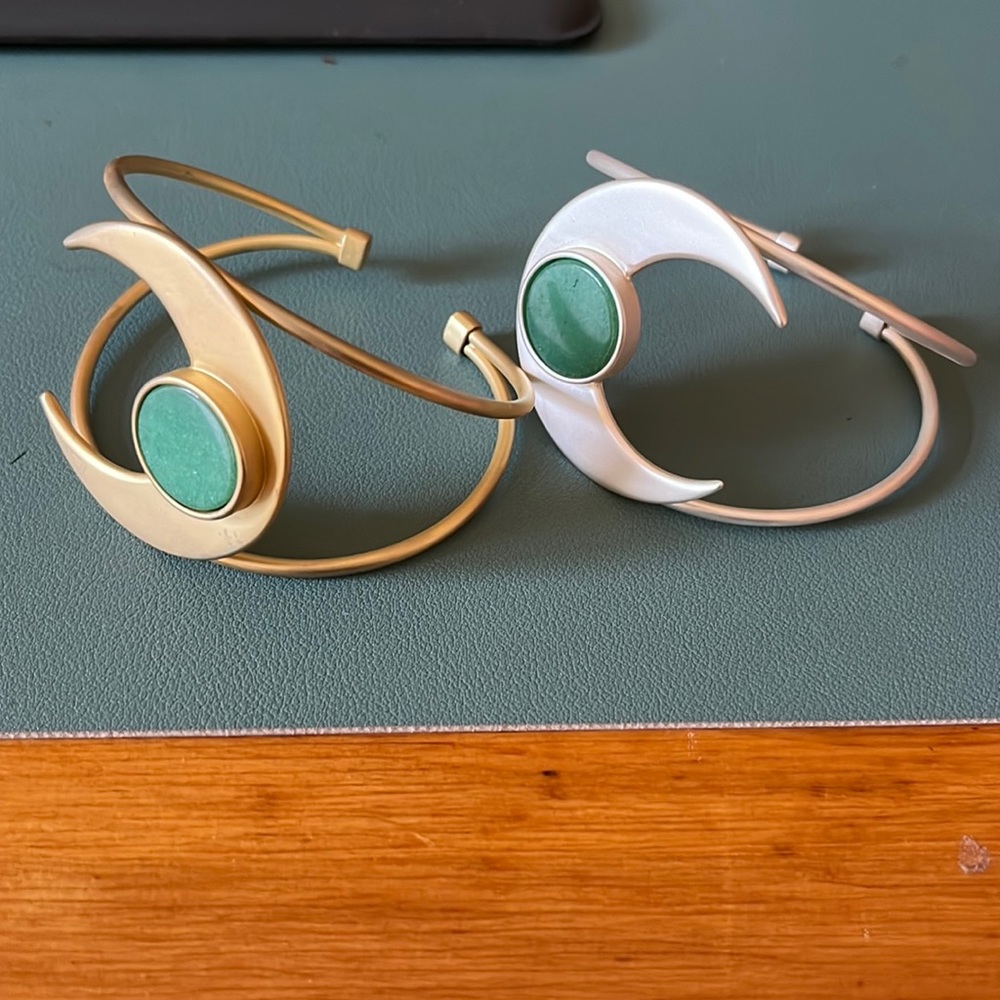 Crescent Moon Bangle Bracelet